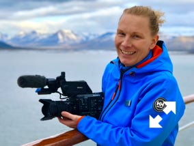Shooting in Longyearbyen, Spitsbergen during Departure